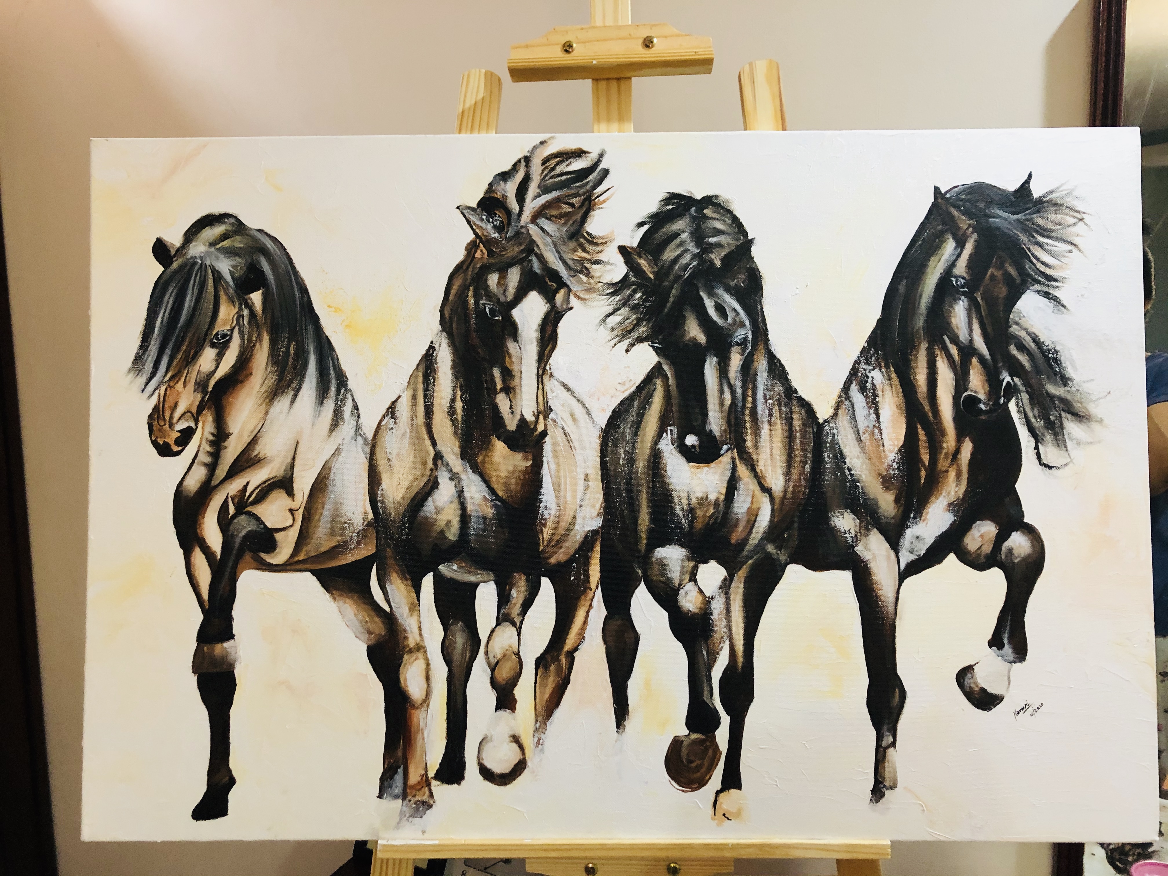 Mountain landscape watercolor